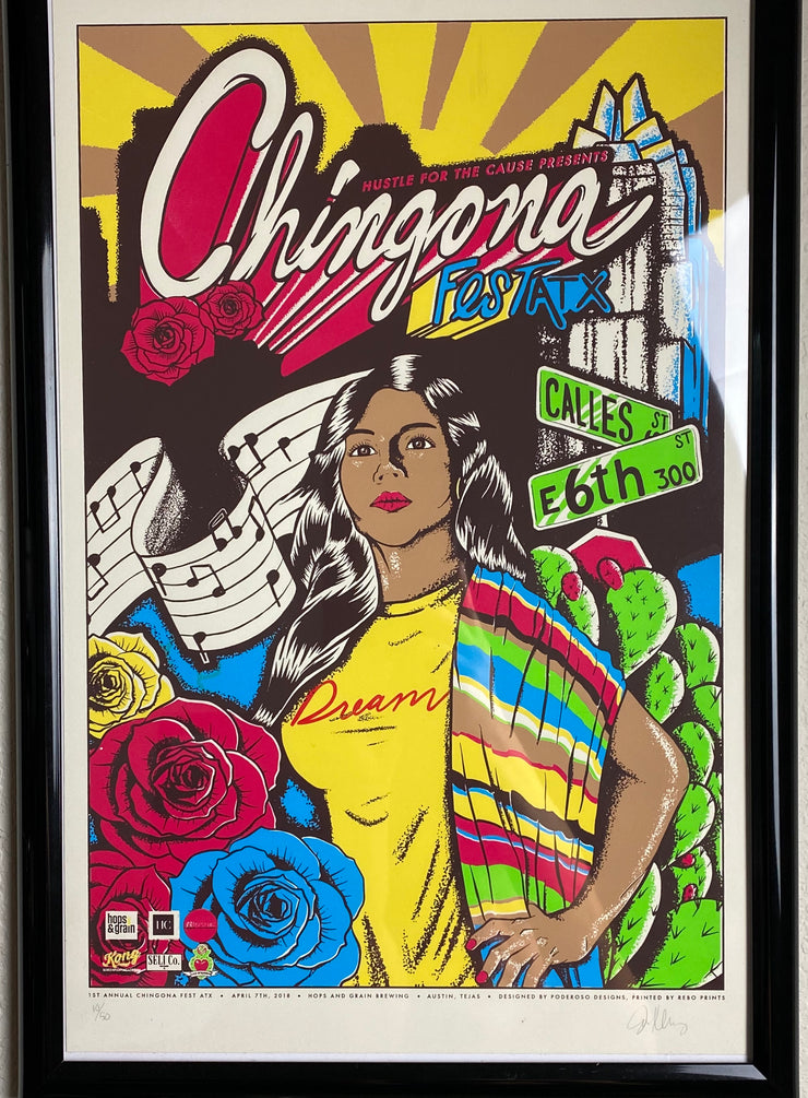 Limited Edition Chingona Fest Texas Poster 2018 - Mas Chingona 